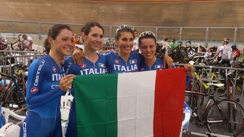 Azzurrine  oro con record mondiale  nel quartetto pista inseguimento Donne Juniores  