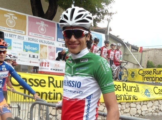 Il campione italiano a cronometro Samuele Manfredi numero uno alla Coppa Giuseppe Cei